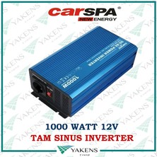 Carspa 1000 Watt 12V Tamsinüs Inverter Carspa