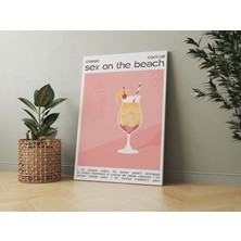 Pegziz Kokteyl Modern Kanvas Tablo - Cafe Dekor - Salon ve Mutfak Için Duvar Dekoru