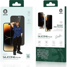 Green Lion iPhone 15 Pro Için 3D Silikon Gizlilik Ekran Koruyucu