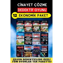 Gamebulance 12'Li Paket Cinayet Çözme - Ekonomik Paket Dedektif Oyunu - Çözülmeyen Davalar - Katil Kim Oyunu