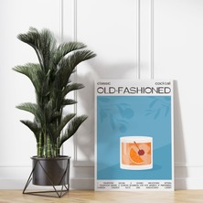 Pegziz Old Fashioned Kokteyl Modern Kanvas Tablo - Cafe Dekor - Salon ve Mutfak Için Duvar Dekoru