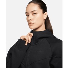 Nike Nike Sportswear Tech Fleece Windrunner Siyah Kadın Fermuarlı Kapüşonlu Üst FB8338-010
