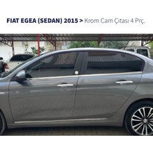 Fams Otomotiv Fiat Egea Krom Cam Çıtası 4 Parça 2015> Paslanmaz Çelik