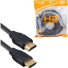 Fully G-507D 10 Metre Örgülü Gold Uçlu HDMI Kablo