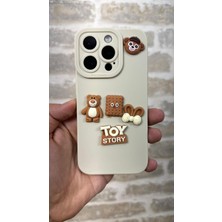 Vip Case Iphone 15 Pro Max Ayıcık Desenli Sevimli Silikon Lansman Toy Bear Kılıf