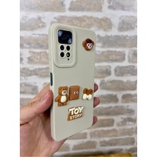 Vip Case Redmi Note 11 Pro ve Note 12 Pro |4g| Uyumlu Ayıcık Desenli Sevimli Silikon Lansman Toy Bear Kılıf