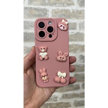 Vip Case Iphone 15 Pro Max Ayıcık Desenli Sevimli Silikon Lansman Toy Bear Kılıf