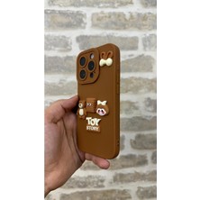 Vip Case Iphone 15 Pro Ayıcık Desenli Sevimli Silikon Lansman Toy Bear Kılıf