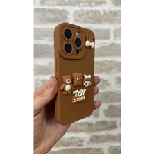 Vip Case Iphone 15 Pro Ayıcık Desenli Sevimli Silikon Lansman Toy Bear Kılıf