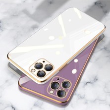 Vip Case Iphone 11 Parlak Kenarlı Gold Detaylı Soft Bark Kılıf (12 Görünümlü)