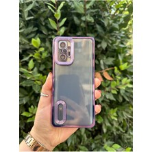 Vip Case Xiaomi Redmi Note 10 / 10S Uyumlu Logo Detaylı Kenarları Renkli Kamera Korumalı Luxury Omega Kılıf