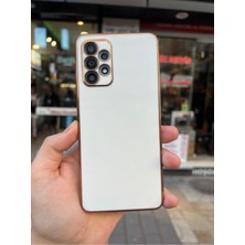 Vip Case Samsung A13 4g Gold Kenarlı Parlak Kamera Korumalı Yumuşak Silikon Bark Kılıf