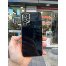 Vip Case Samsung A13 4g Gold Kenarlı Parlak Kamera Korumalı Yumuşak Silikon Bark Kılıf