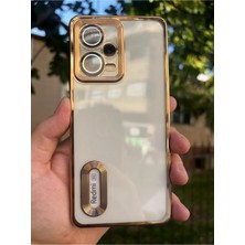 Vip Case Xiaomi Redmi Note 12 Pro 5g Kamera Korumalı Şeffaf Logo Gösteren Kenarları Parlak Lüx Omega Kılıf