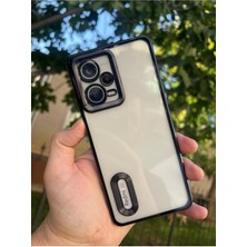 Vip Case Xiaomi Redmi Note 12 Pro 5g Kamera Korumalı Şeffaf Logo Gösteren Kenarları Parlak Lüx Omega Kılıf