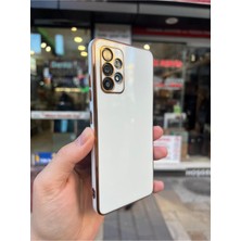 Vip Case Samsung A32 4g Gold Kenarlı Parlak Kamera Korumalı Yumuşak Silikon Bark Kılıf