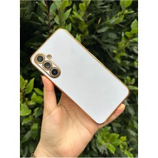 Vip Case Samsung Galaxy A34 Gold Kenarlı Parlak Kamera Korumalı Yumuşak Silikon Bark Kılıf