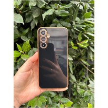 Vip Case Samsung Galaxy A34 Gold Kenarlı Parlak Kamera Korumalı Yumuşak Silikon Bark Kılıf