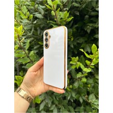 Vip Case Samsung Galaxy A54 Gold Kenarlı Parlak Kamera Korumalı Yumuşak Silikon Bark Kılıf