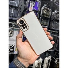 Vip Case Redmi Note 11 Pro ve Redmi Note 12 Pro (4g) Uyumlu Gold Kenarlı Parlak Kamera Korumalı Yumuşak Silikon Bark Kılıf