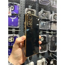 Vip Case Redmi Note 11 Pro ve Redmi Note 12 Pro (4g) Uyumlu Gold Kenarlı Parlak Kamera Korumalı Yumuşak Silikon Bark Kılıf