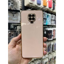 Vip Case Xiaomi Redmi Note 9 Pro ve 9s Uyumlu Gold Kenarlı Parlak Kamera Korumalı Yumuşak Silikon Bark Kılıf