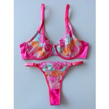 Dantel By Mls Dantel Pink Dream Bralet Takımı