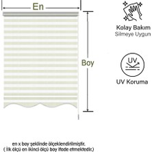Binbir Perde Krem Dilimli Zebra Perde