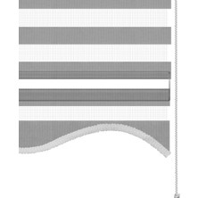 Binbir Perde Gri Dilimli Zebra Perde