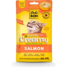 Delibon Creamy Kedi Ödül Maması Somonlu 15GR 5li Paket