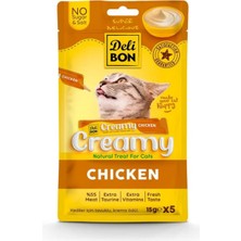 Delibon Creamy Kedi Ödül Maması Tavuklu 15GR 5li Paket