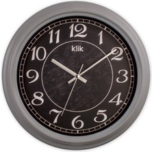 Klik Alfa Gri Klasik Duvar Saati