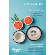 Organic Mimi Yenileyici Vücut Peelingi Hindistan Cevizi Greyfurt, El Ayak Vücut Yumuşatıcı Sıkılaştırıcı 250 G / Body Scrub Organik