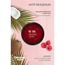 Organic Mimi Vücut Peeling Marmelatı Hindistan Cevizi Ahududulu Vücut Ovması Canladırıcı Arındırıcı Nemlendirici 250 G / Body Scrub Jam