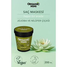 Saç Maskesi Jojoba ve Nilüfer Çiçeği, Eksta Hacim ve Parlaklık Verir Kırılmayı Önler, Nemlendirici, Güçlendirici 200 ml