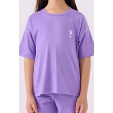 U.S. Polo Assn. Kız Çocuk Lavanta Bermuda Takım