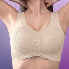 Dantel By Mls Dantel Balensiz Dikişsiz Bralet Gri