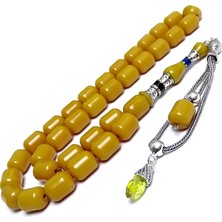 Tesbih Rüyası Eskitme Sıkma Kehribar Tesbih Gümüş Tasarım