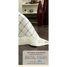 Baladi Home Çeyizlik Yatak Örtüsü ( Set 4 Parçası ) Kadıfe Kapitoneli Yüksek Kalite Nakışlı