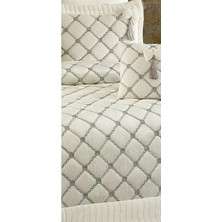 Baladi Home Çeyizlik Yatak Örtüsü ( Set 4 Parçası ) Kadıfe Kapitoneli Yüksek Kalite Nakışlı