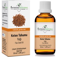 Intense Natural Keten Tohumu Yağı Soğuk Sıkım 50 ml %100 Saf ve Doğal Flax Seed Carrier Oil