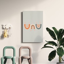 Pegziz Renkli Gökkuşağı Modern Kanvas Tablo - Bebek Odası Dekorasyon - Çocuk Odası Tablo