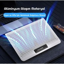 Alfalink IceCoorel Alimünyum Hız Ayarlı Notebook Soğutucu 17inç / 7 Seviye Stand Ergonomik Stand/Çift USB