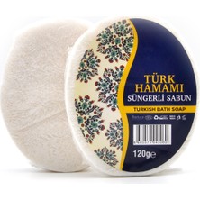 xdeonss  Türk Hamamı Süngerli Sabun Banyo Duş Sabunu 120 G x 3 Adet