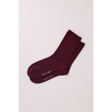 Katia & Bony Kadın Lyocell Bordo Renkli Soket Çorap