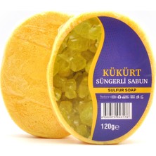 xdeonss  Kükürt Özlü Süngerli Sabun Banyo Duş Sabunu 120 G x 3 Adet