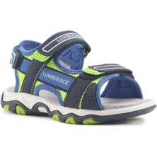 Lumberjack Loten 4fx 101686536 Erkek Çocuk Sandalet Mavi Yeşil 31-35