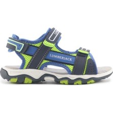 Lumberjack Loten 4fx 101686536 Erkek Çocuk Sandalet Mavi Yeşil 31-35