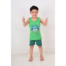 Vitmo Erkek Çocuk Askılı Pijama Takımı Scuba Mavi