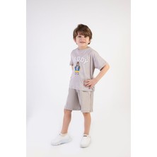 Tuffy Kids Erkek Çocuk Teddy Ayıcık Işlemeli Şortlu Yazlık Basic Ikili Takım 2-5 Yaş